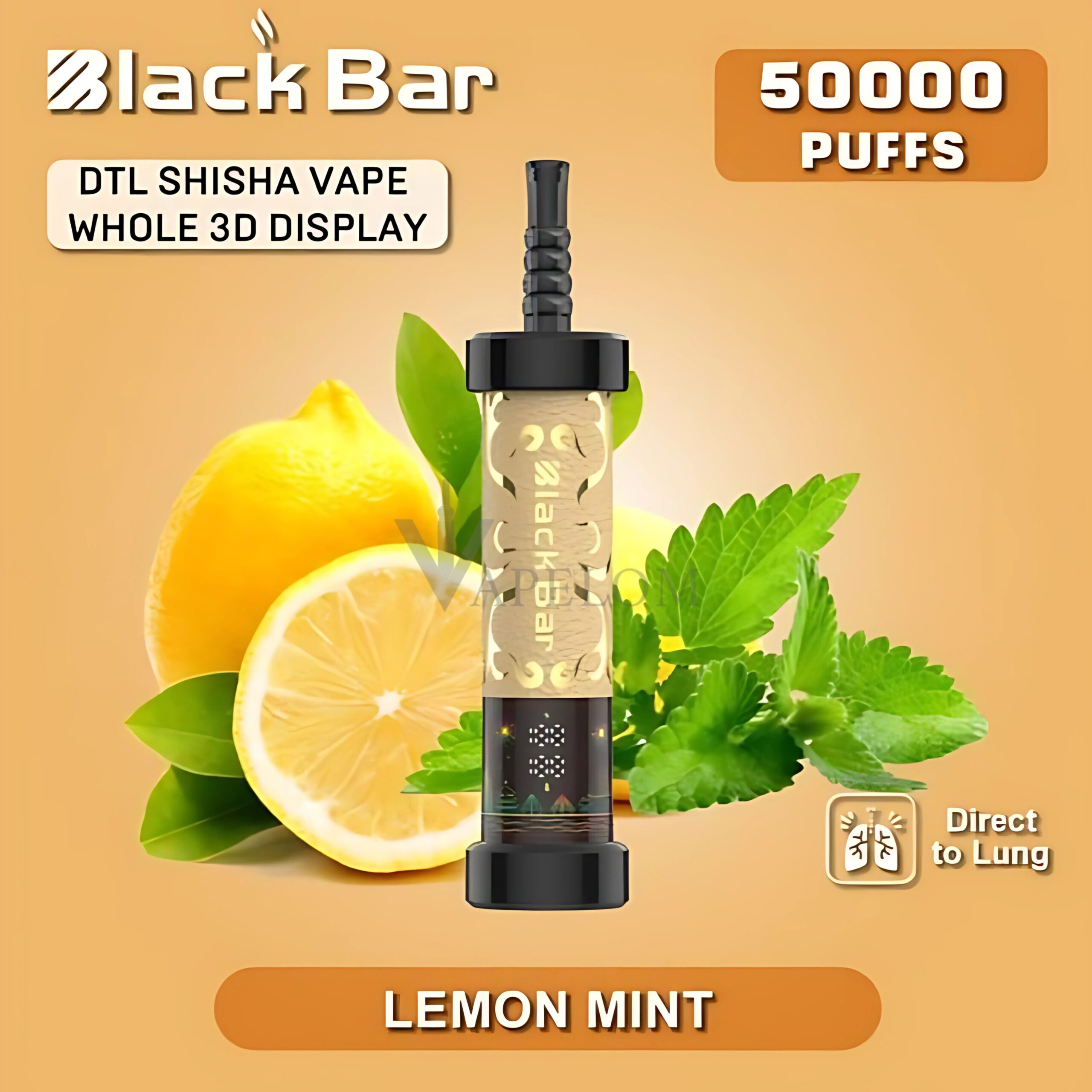 Buy Black Bar 50000 Puff | Rechargeable DTL Vape with 35mg Nicotine | UAE Black Bar 50000 Puff