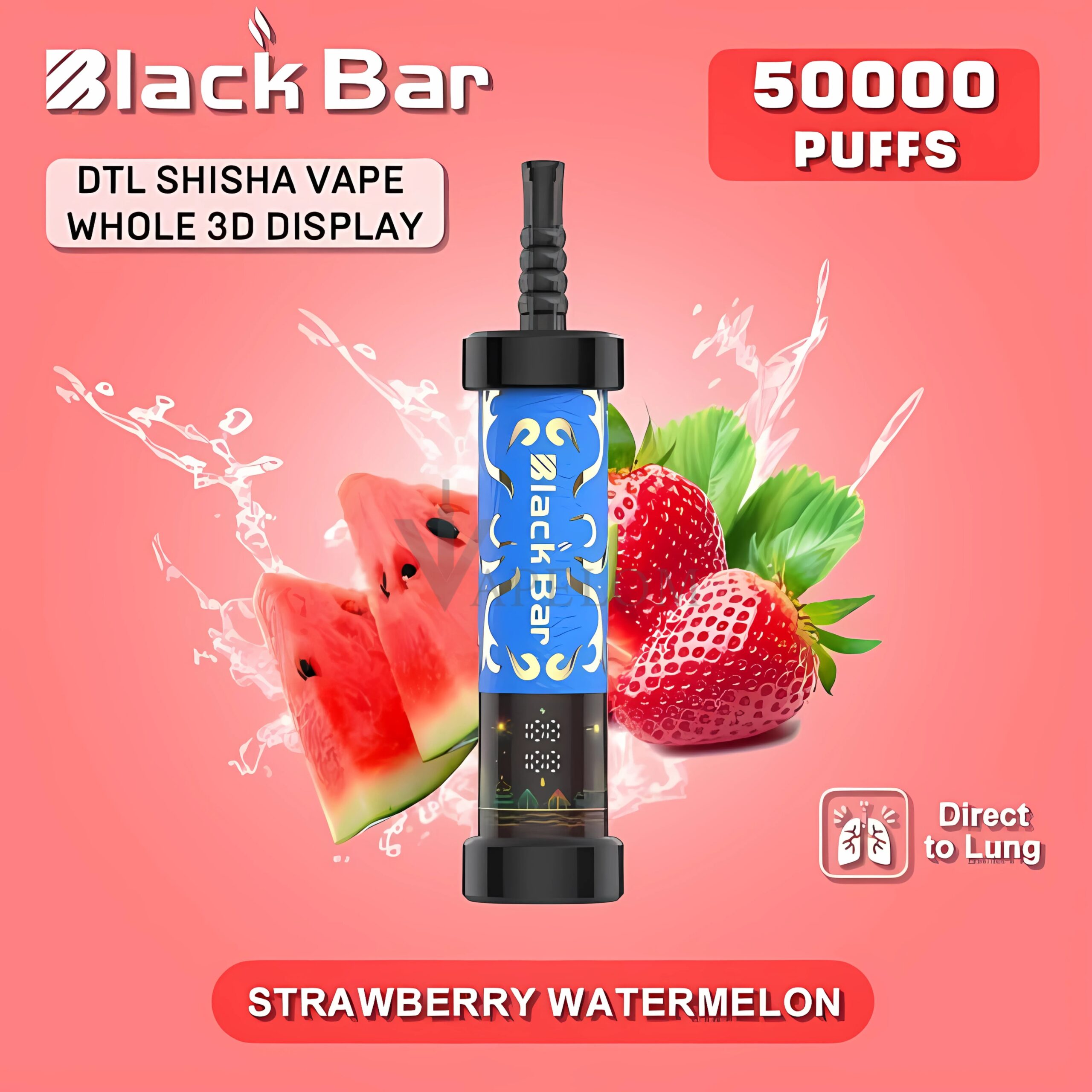 Buy Black Bar 50000 Puff | Rechargeable DTL Vape with 35mg Nicotine | UAE Black Bar 50000 Puff