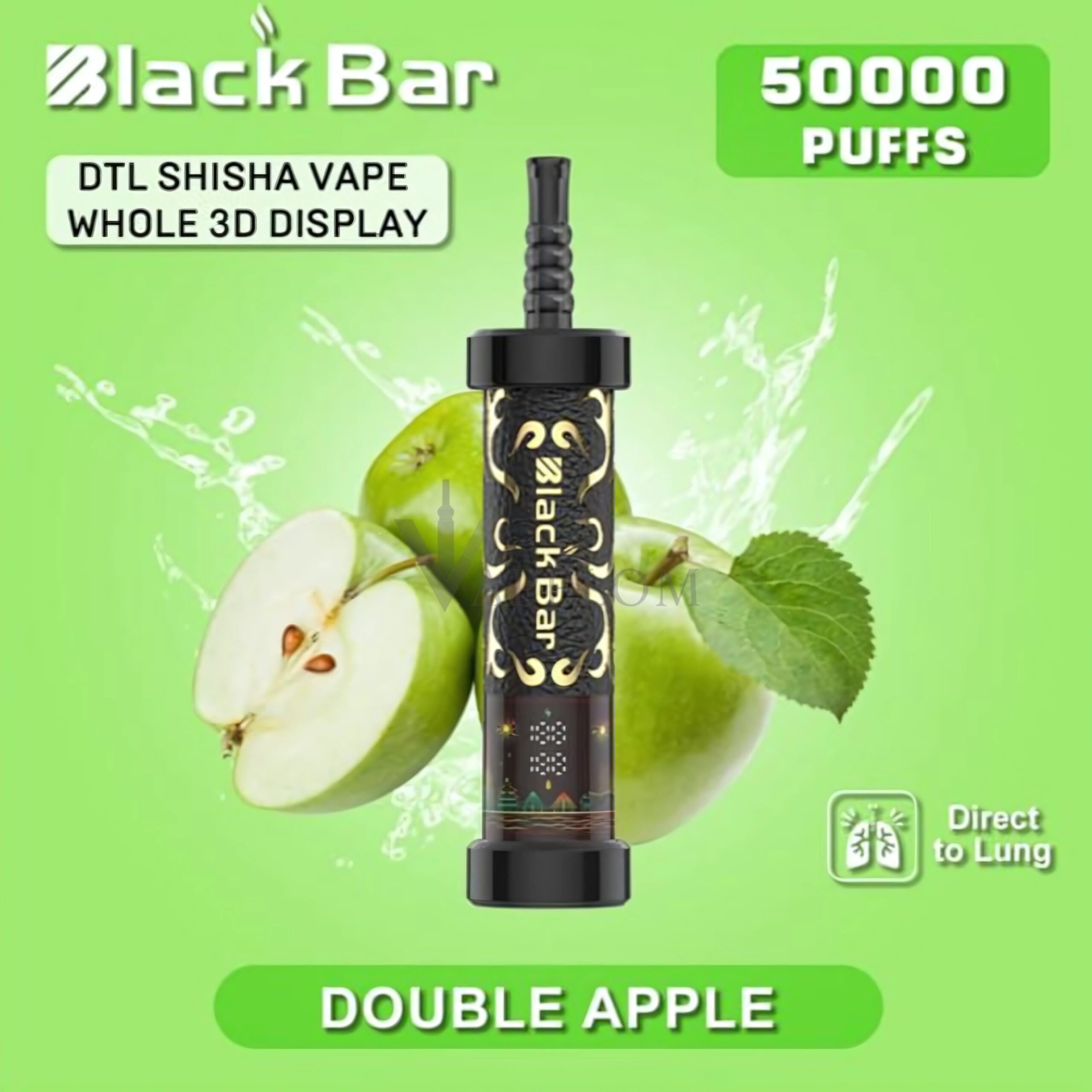 Buy Black Bar 50000 Puff | Rechargeable DTL Vape with 35mg Nicotine | UAE Black Bar 50000 Puff