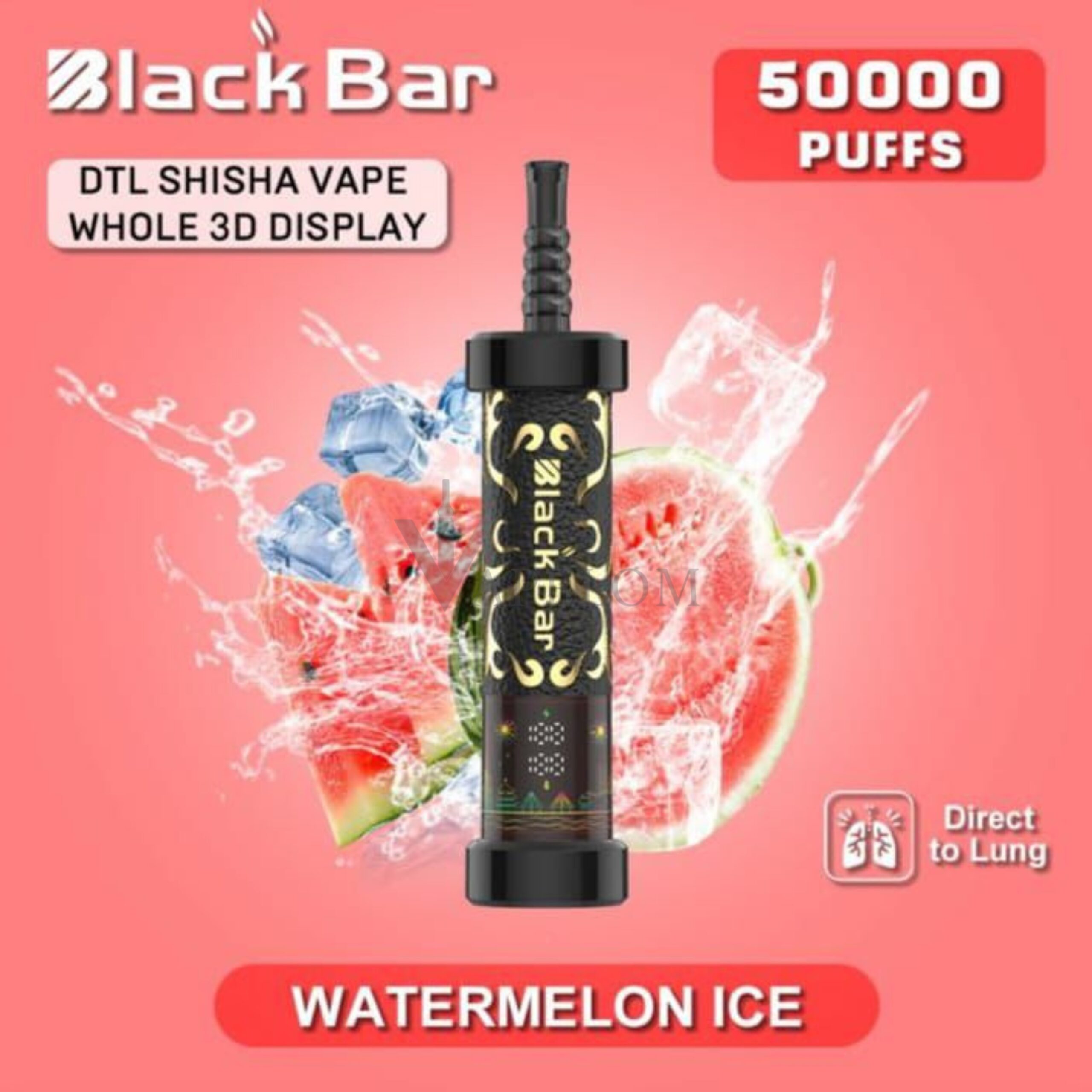 Buy Black Bar 50000 Puff | Rechargeable DTL Vape with 35mg Nicotine | UAE Black Bar 50000 Puff