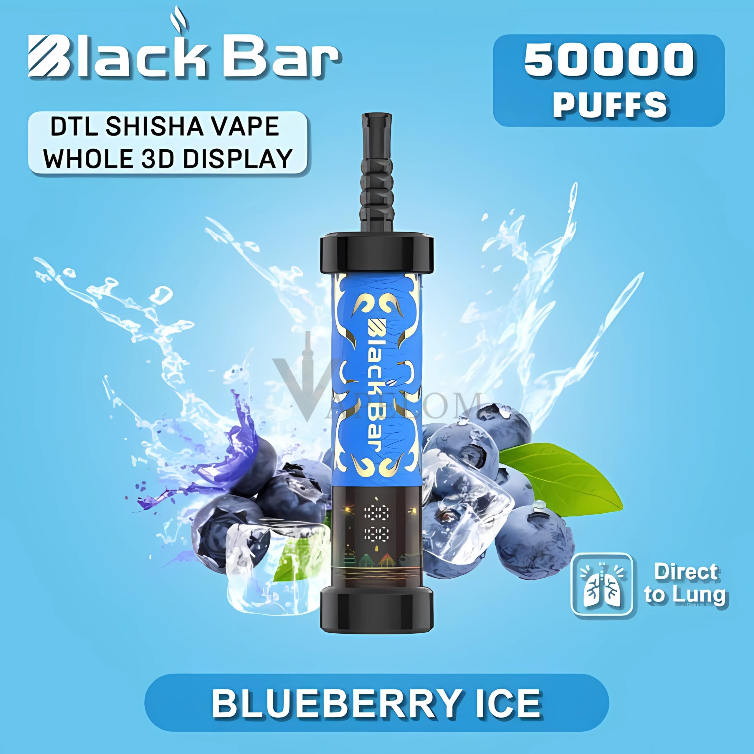 Buy Black Bar 50000 Puff | Rechargeable DTL Vape with 35mg Nicotine | UAE Black Bar 50000 Puff