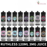 Ruthless E-juice 100ML 3mg All Flavors Available Vape Shop In Dubai, UAE