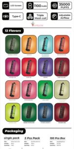 Kief King 35000 Puffs 3mg Nicotine Triple Mesh Coil Disposable Vape - Image 3