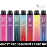 VAPES BARS Ghost Pro 3500 Puffs (0%) Zero Nicotine Disposable Vape in Dubai
