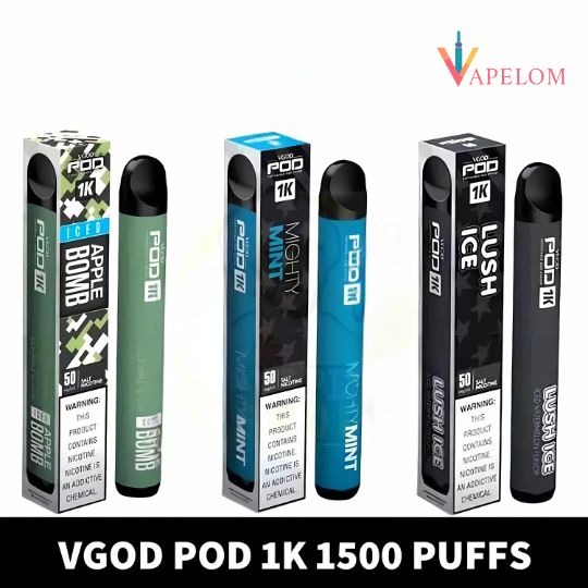 Vgod Pod 1k 1500 Puffs 20MG nicotine Disposable Vape In UAE (1) Vgod Pod 1k 1500 Puffs 20MG nicotine Disposable Vape In UAE - Image 1
