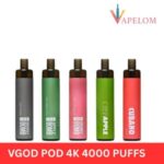 Vgod Pod 4k 4000 Puffs 20MG & 50MG Disposable Vape In UAE