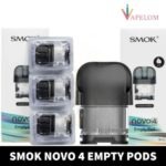 SMOK Novo 4 Empty Pods 2ml Pod Cartridge in Dubai, UAE – 3 PCS Per Pack