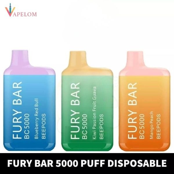 2 Fury bar Bee Pods 50MG 5000 puff disposable Vape - Image 1