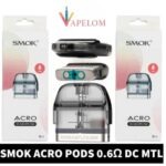 SMOK Acro Pods 2ml 0.8ohm MESH, 0.6 DC MTL Replacement Pods in Dubai, UAE – 3 PCS Per Pack - Image 3